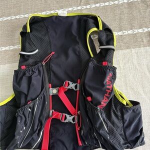 Nathan Black and Red Running Vest